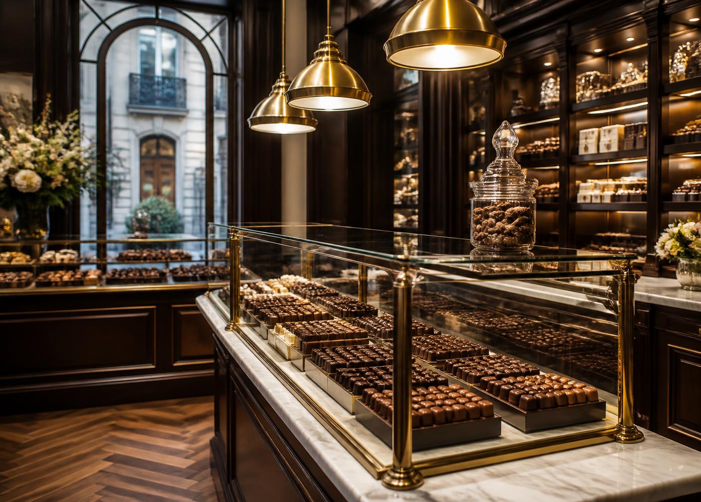 La boutique Bernadotte Chocolat, rue de Saint-Cloud à Ville-d'Avray